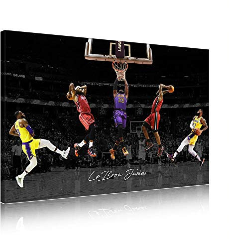 Five-Seller Lebron James Inspirational Poster Basketball Sterne Wand Kunst Leinwand Gemälde Druck Wandbilder Für Fans Wohnzimmer Heimdekor Jungenzimmer (8,30x45 cm-ohne Rahmen)