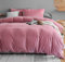 Michorinee Winter Plüsch Bettwäsche Set 135x200 Cashmere Touch Flauschig & Warme Coral Fleece Uni Bettbezug mit Reißverschluss - Rosa | 135 x 200 cm + 80 x 80 cm