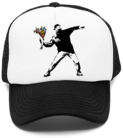 Banksy - Rage, Blume Werfer Kinder Kappe Baseball Rapper Cap