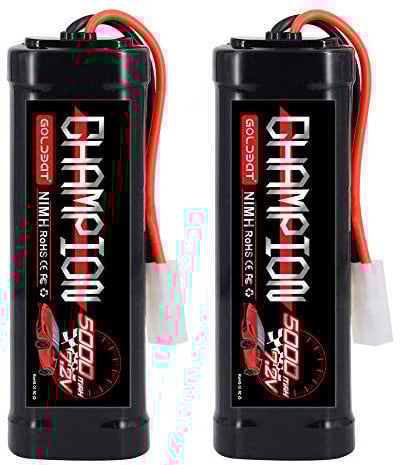 GOLDBAT 5000 mAh 7,2 V NiMH Akku RC Batterie 7.2 V Ersatzbatterie für RC Cars Crawl Truck Boot Buggy Modellbau Autos Flugzeug Heli Toy 2Packs