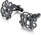 PROSTEEL Herren Buchstaben Manschettenknöpfe personalisiert Initiale Namen Manschettenknopf schwarz Edelstahl Hochzeit Tanzparty Modeschmuck Accessoire