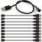 GUUZI 10 Stück USB auf 3-Pin/4-Pin PWM 5V USB Sleeve Lüfter Netzadapterkabel, USB auf 3-Pin/4-Pin Gehäuselüfter Adapteranschlusskabel (USB-3Pin/4Pin-Kabel)