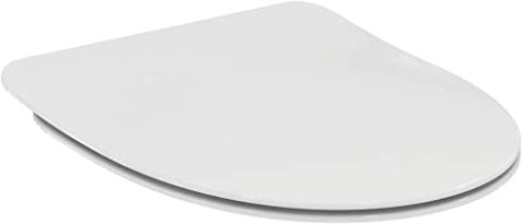 Ideal Standard – i.life A Sedile per wc, Design sottile a sandwich, Tondo, Funzione di rilascio rapido per una facile pulizia, UV resistente, Duroplast robusto, Bianco