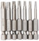 Angelkiss Juego de 7 puntas de destornillador Torx de 5 puntos, cabezal de seguridad Torx magnético de 1/4 pulgadas, juego de brocas de destornillador T10 T15 T20 T25 T27 T30 T40, S2