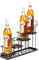 Coffee Syrup Organizer Rack, Rustic Wood and Metal Wire, 4-Tier Display Holder Coffee Station Bar Accessory for Syrup, Wine, Dressing Bottle Countertop Display Storage Stand for Kitchen - MK816A