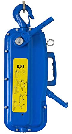 DQ-PP Cordon | Charge max. 1600 kg | Corde de 20 m avec crochet de charge | Sécurité contre la surcharge | EN 13157 | Treuil manuel