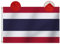 Robuste Thailand-Flagge, 90 x 150 cm, langlebiges Oxford-Nylon 210D, vierreihige Nähte, Fliegenenden, Thailändische Nationalflaggen, Dekoration, Geschenk, Hofhaus-Banner