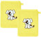 Lashuma 2 Stück Kindertücher zum waschen mit Stick: Hund, Baby Handtücher Gelb, weiches Babytuch 15x21 cm