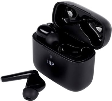 Monoprice Horizon ANC True Wireless Earphones with ANC, Qualcomm QCC3040 Bluetooth 5.2, 4 Mics, CVC 8.0, Adaptive aptX, AAC, Gaming Low Latency Modus, Schweißfest, Ladehülle