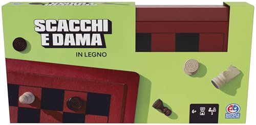 Editrice Giochi, Giochi da Tavolo Classici, Scacchi e Dama Deluxe, Scacchiera Pieghevole in Legno, Scacchiera professionale, dai 8 anni in su