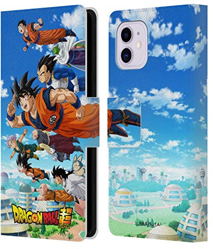 Head Case Designs Officially Licensed Dragon Ball Super Group Universe Survival Arc Leather Wallet Case Compatible With Apple iPhone 11