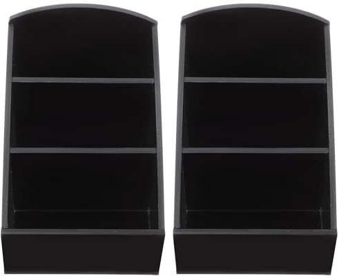 Acryl Teebeutel Organizer - Schwarzer Zuckerbeutelhalter Für Arbeitsplatte, Kaffee Bar, Hotel, Zuhause - 2 Stück 12.5 X 25.5 X 9 Cm