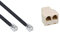 InLine 18848A Modularkabel RJ12, Stecker/Stecker, 6adrig, 6P6C, 0,5m & 69999B Modular Verteiler, 1x RJ12 Buchse auf 2x RJ12 Buchse