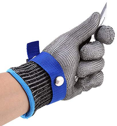 Cut Proof Stab Resistant, Metal Gloves For Cutting Chainmail Glove Stainless Steel Wire Metal Mesh Butcher Cotton Glove