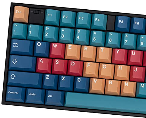 mintcaps PBT Colourful Keycaps Cherry Profile DYE-Sub Keycaps Full Set 128 Keys Custom Keyboards Keycaps for 60% 65% 70% 75% Cherry Gateron MX Switches Mechanical Keyboards