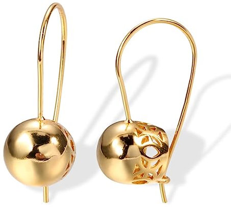 YAHOYA Neue Große Kugelohrringe Dubai Goldfarbe Hohle Lange Ohrhänger Frauen Einzigartige Übertreibung Trendiger Modeschmuck