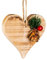 SHATCHI Rustic Star, Reindeer, Heart Tree Decorations-Christmas Wooden Festive Ornaments Hanging Xmas Pendants DIY Crafts Gifts, Wood
