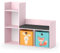 Vicco Kinderregal Luigi, Spielzeugregal mit Sitzbank, Rosa, 107.2 x 88.6 cm mit 2 Faltboxen (bunt)