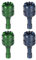 4pcs Drone Controller Sticks, Détachables Joysticks Drone Accessoires de Remplacement de Pouce de Bâton de Contrôleur Compatibles avec DJI Mini 3 Pro Drone DJI RC (Bleu, Vert)