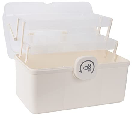 GLEAVI Medizin-organizer-box Kit-box Sicherheitsknopf Pp-material Medikamentenaufbewahrung Für Den Hausgebrauch