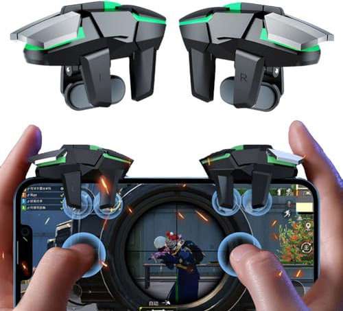 Ozkak Mobile Triggers Handy Mobile Game Controller 4 Auslöser L1R1 L2R2 Kompatibel mit PUBG COD Android iOS