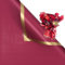 Corkwaw 20 fogli di carta da regalo con fiori rossi con bordo dorato, impermeabile, per San Valentino, 58 x 58 cm, per fai da te, confezioni regalo, confezioni per bouquet di fiori