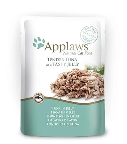 Applaws Nassfutter für Katzen, 16 Beutel x 70 g, verschiedene Geschmacksrichtungen (Gelierter Thunfisch)