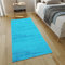 TAPISO Delhi Teppichläufer Hochflor Shaggy Türkis Einfarbig Weich Modern Design Flauschig Langflor Wohnzimmer Schlafzimmer Flur ÖKO-TEX 100 x 110 cm
