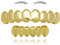 SSyang Grills Dentaires, Hip Hop Teeth Grills Faux Punk Dents Haut en Bas Diamant Strass Dents Grillz Halloween Festival de Musique Party Hip Hop Rapper Costume Accessoire Décoration de Vacances(Or)