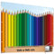 TRIOSK Sichtschutz Garten Dekoration Plane groß mit Motiv Buntstifte Regenbogen Motivbanner Blickdicht für Zaun Doppelstabmatten Zaunelement Gartenzaun Zaunblende PVC 250x180 cm Bunt