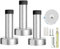 M JINGMEI 3 Pack Door Stoppers, Self Adhesive Door Stop, Rubber Door Stops with Screws,Wall Mounted Door Stop,Wall Door Stop Bumpers,Door Stops Indoors for Kitchen,Garden,Room(Silver/75mm)