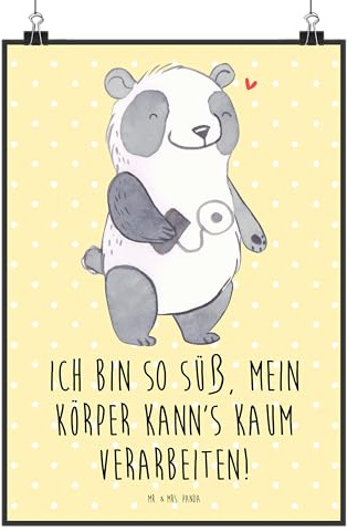Mr. & Mrs. Panda Bild Panda Insulinpumpe DIN A4 - Geschenk, typografie poster, Diabetes, drucke, Wandbild, Mellitus, Plakat, wanddeko