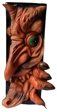 Serre-livres de monstre d'horreur, séparateur de monstre effrayant, monstres voyeurs de terreur, décoration d'étagère d'Halloween, statue de monstre créative et réaliste en résine, décoration(Color:C)