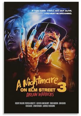 Voliko Nightmare on Elm Street Freddy-Poster, Kunstdruck, Wandfoto, Poster, zum Aufhängen, Familiendekoration, 20 x 30 cm