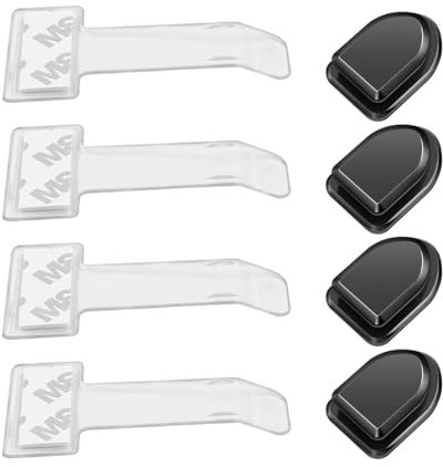 QEQSHQO 4 pièces Support de Ticket de Parking, Support de Pare-Brise de Voiture, Support Carte VTC, Porte Carte VTC, Macaron VTC, Haut de gamme en plastique (Transparent)