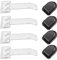 QEQSHQO 4 pièces Support de Ticket de Parking, Support de Pare-Brise de Voiture, Support Carte VTC, Porte Carte VTC, Macaron VTC, Haut de gamme en plastique (Transparent)