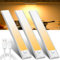 JEKEMORYE Under Cupboard Kitchen Lights LED - Warm White 20CM 3 Pack - with 2 USB Cables