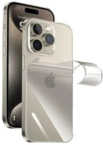 SRSRROP 3 Stück Rückseite Schutzfolie für iPhone 15 Pro Max (6.7), Zurück Hydrogel Folie, Flexible TPU-Displayschutzfolien Film [nicht glas]