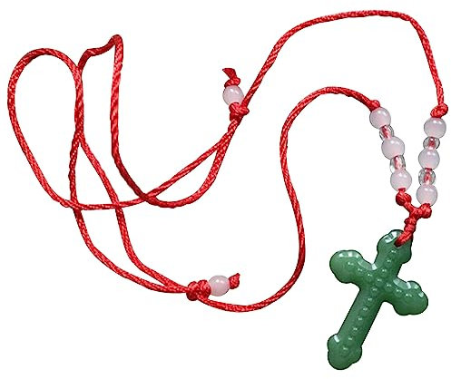 CANNXI Collane da donna, collana con cristallo naturale, collana regolabile con perline e ciondolo per uomo e donna, Vetro Corda