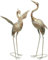 TERESA'S COLLECTIONS Large Garden Ornaments Outdoor, 2pcs Lifelike Metal Crane Garden Statues Sculptures, Standing Bird Art Decorations for Lawn Yard & Pond, Gifts for Women, 26 Inch