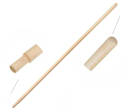 woplus Holzstiel 130cm Ø 28 mm mit Fräser unten 22mm Gerätestiel aus Holz ohne Gewinde Strassenbesenstiel Stiel für Besen oder Gartengeräte Besenstiel (Länge 130 cm)