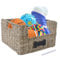 Ctomche Dog Toy Storage Basket with Handles,Collapsible Pet Toy Organiser,Wicker Dog and Cat Toy Stuff Storage Basket,Handwoven Storage Box Chest Organizer for Dog Toys treats,Leashes, Blankets