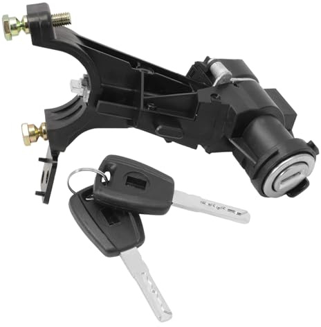 Anlseiod Bloccasterzo blocco per Fiat Punto 3 2012-2024,Doblo 2 2010-2024,Grande Punto 2005-2024 con cilindretto avviamento 51865543 51928526