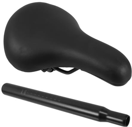 BELLIFFY Kinderfahrradsattel Schwarz aus Pu mit Schaum für Kinder