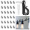BQMEZRNUS 30Pack Q-Hanger Screw in Hooks Screw Hooks with Safety Buckle for Hanging String Lights Plants Indoor and Outdoor Garage New Year Party for Outdoor String Lights