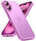 Natiiozie Opaca Cover per iPhone 16 Compatibile con Custodia Traslucida Opaca Posteriore, Antiurto Anti-impronta Resistente ai Graffi Protettiva,Dorso Rosa