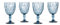 HOMLA LUNO Weingläser Set 4 Stück – 340ml, Blau, Spülmaschinenfest, Hochwertiges Glas
