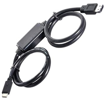 KieTeiiK Plugs Play USB C Zu ESATA Adapter Mit Stromversorgung 5-Gbit/s Schnellkonverterkabel Für Externe Festplatten Typ C Zu ESATA Für Externe Laufwerke