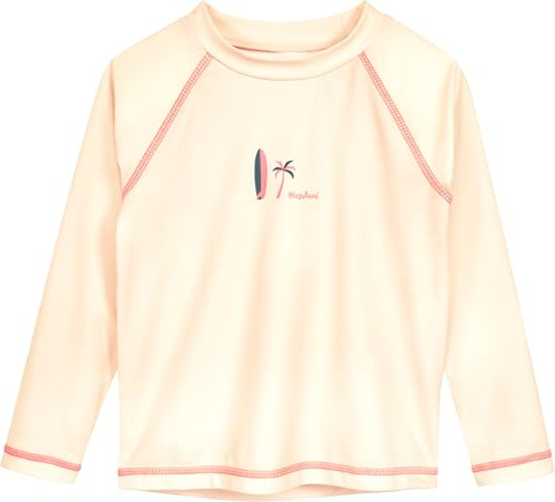 Playshoes Unisex Kinder Langarmshirt Rash-Guard-Shirt, Lang Ecru Surfbrett, 62-68