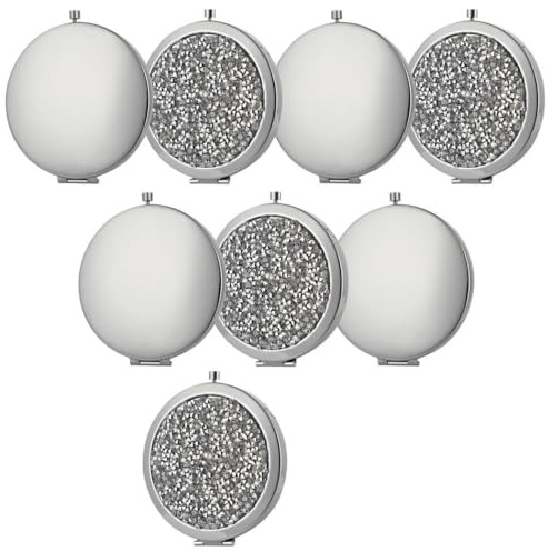 boxoon Bride Gift Set Mirror Bag, Compact Mirror Bulk For Wedding Bridal Shower Gifts, 8 Pcs Coetic Mirror Handheld, Compact Pocket Makeup Mirrors 2.8 2.8 Inch